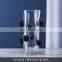Wholesale Minimalist Table Decor Small Cheap Art Blue Cylinder Clear Glass Flower Vases