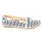 Wave Design Fabric Casual Shoes With Linen Edge