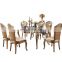 Antique classic home luxury 6 chairs dinning table set dining room furniture