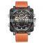 RISTOS 9343 Men Digital+Quartz Watch Sport Leather Chronograph Multifunction Analog Fashion Military Clock