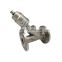 Sanitary Flange Angle Seat Valve with Stainless Steel Pneumatic Actuator