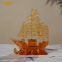Home Craft Accessory Liuli Crystal Fengshui Decorative Blessing Dragon Boat Craft Good Luck Ornaments Factory