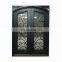 custom modern front exterior entrance iron metal universal prehung steel patio double door