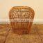 Vintage Round Hand Made Rattan Side Table Stool End Table Plant Stand High Quality Side Table Cheap Wholesale
