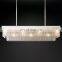 Classic Glace series flat rectangular frosted glass chandelier home hotel interior decoration lighting