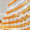 Creative design colorful hotel decor glass chandeliers hand blown glass tube chandelier