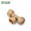 IFAN Manufacturer OEM PEX Brass Compression Fittings Female Tee T25×1F×25