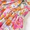 2025 Fashion Seaside Ball Lotus Leaf Edge European and American French Printed Strap Skirt