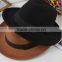 Black /Brown 56-58cm Popular European style wool dome hat cheap mens vintage fedora hats wholesale