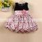 European Newest Top Sleeveless Girl Christmas Flower Dress Cute Baby Girl Ballon Skirts Kids Princess Party Dress Full Dress