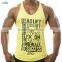 Factory directory 100% cotton printing logo mens gym tank top wholesale stringer singlet