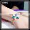Summer Fashion Women's Flowers Jewlery Bracelets 18K Gold Plated Jewleries Crystal Gem 2-color Opal Stone Jewelry Bracelet