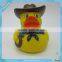Classic yellow rubber ducks for kids bathing with cap