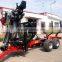 log trailer with crane kit and seat
