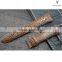 high quality brown stingray leather men watch strap with hand stitching craft products