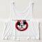 Custom 2015 Fashion Ladies Short Tank Top Manufacturer With Printing