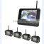 4CH Digital wireless camera & DVR system with 7''LCD monitor bus cctv camera