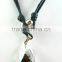 Black Insect Amber Bead Long Chain Necklace