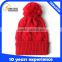 acrylic pom beanie knitted hats