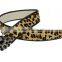 Newest leopard leather fancy belt for women with rhinestone buckle