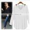 2015 Spring European Fashion Women's V-neck Long Sleeve T-shirt