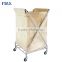 Hospital Laundry Equipment/Canvas Storage Hamper/Square Folding Linen Maid Cart
