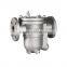 Flange ending lever floating water flow trap valve