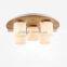 new arrival wooden ceiling fixture white frosted glass shade modern ceiling lamp