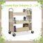 Henan professional manufacturer metal trolley best seller book cart portable book cart