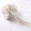 Wholesale gold thread embroidery sequins applique white mesh hand sewing lace trimmings for belt decoration