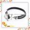 Braided Men Leather Bracelet With Unique Skull Anchor Closure