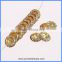 Wholesale 13mm Round Flying Saucer Gold Base Clear Crystal Rhinestone Donut Charm Jewelry Findings Spacer Beads RRS-FD13A