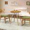foshan factory price coffee shop solid wood chair with table