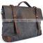 Vintage canvas leather messenger bag for mens
