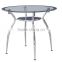 4 person cheap Round Glass dining tables and chairs set