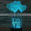 13-Led Night Light 3d Heart Balloons With Love Word Romantic Style Led Desk Lamp Bedroom Hotel Led Table Decor Lamp