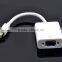 Wholesale white mini dp to VGA converter PC laptop to monitors