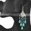 2016 Fashion New Bohemia Bead Pendant Gypsy Style Turquoise Tassel Long Dangle Earrings