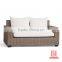 Classic balcony patio garden use loveseat or two person wicker armchair rattan sofa