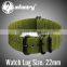 Infantry Luxury Zulu 22mm Army Green Nylon Watch Bands