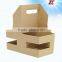 Factory Direct Sale Kraft Paper Cup Carrier, Cup Holder