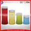 Colorful Glass Food Container Set 4 Custom Cookie Jar Decorative Airtight Glass Jar