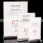 A4 clear acrylic sign display ,acrylic card sign stand