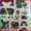 embossed PVC stickers animals stickers with silver edge