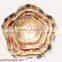 Wald Imports apple and flower woven bamboo serving salad bowl and plate