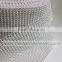 24 Row Shining white beaded chains rhinestone mesh wrap rolls/ sparkle diamond ribbon