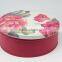 clear big round tin box with hinged for cookie biscuit tin can