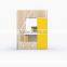 Factory supply modern design kids bunk bed use metal and mdf