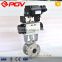 ss316 flanged V type pneumatic ball valve with limit switch