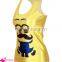 White summer style printed Minions tank tops ladies wholesale